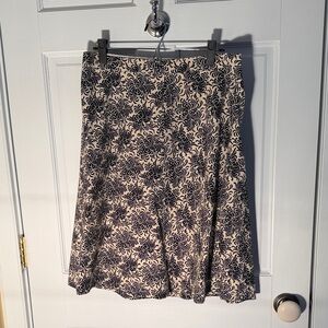 GAP Black and Cream A-Line Skirt